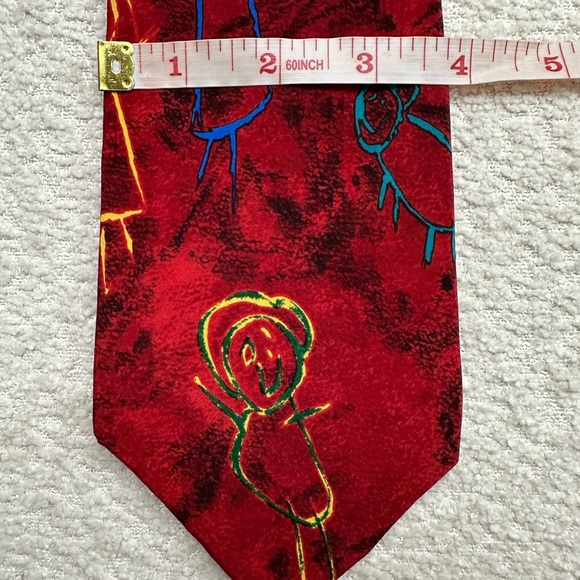 Save The Children Men’s Red Necktie 100% Silk MADE IN USA - Picture 6 of 6